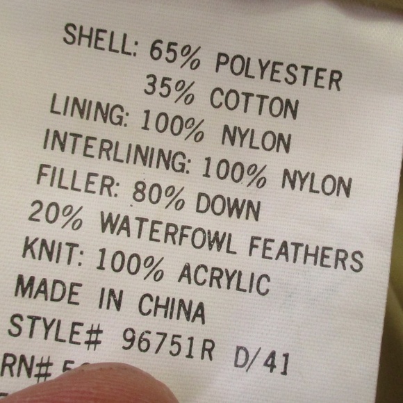 OshKosh B'Gosh Vintage 90s Jacket Men's XL‎ Tan Down Fill Winter Coat Outdoors - Picture 9 of 10